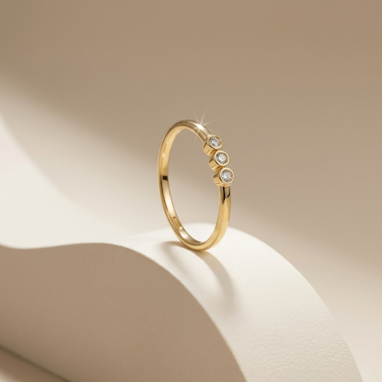 Triple Crystal Ring