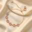 Pink Crystal Chain Gold Bracelet