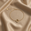 heart disc gold bracelet
