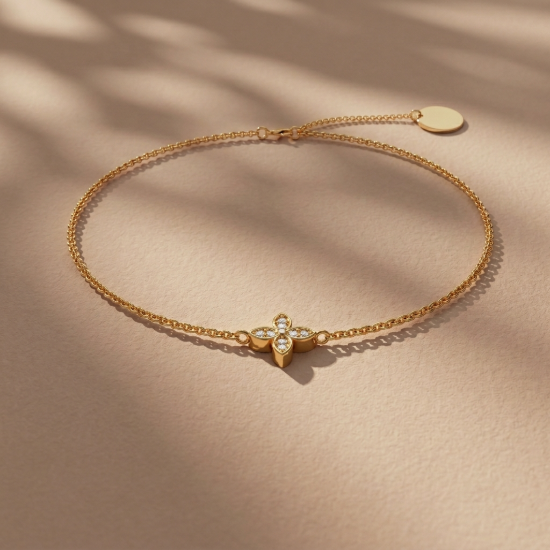 Clover Charm Gold Bracelet