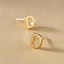 Initial Letter D Gold Stud