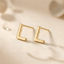 Solid Gold Initial Letter L Stud Earrings
