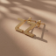 Solid Gold Initial Letter Z Stud Earring