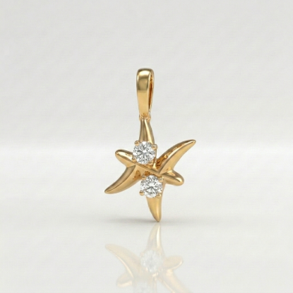 Pisces Zodiac Gold Pendant for Women