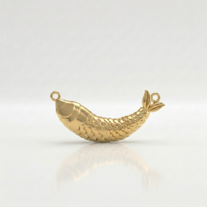 Solid Gold Koi Fish Pendant