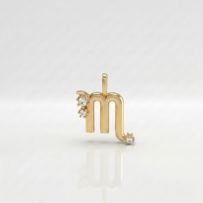 Scorpio Zodiac Gold Pendant